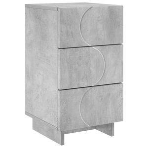 vidaXL Table de chevet Gris b&eacute;ton 33,5 x 34,5 x 60 cm