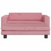 vidaXL Canap&eacute; avec repose-pied pour enfants rose 100x50x30 cm velours