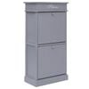 vidaXL Armoire &agrave; chaussures Gris 50 x 28 x 98 cm Bois de Paulownia