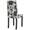 vidaXL Chaises &agrave; manger lot de 2 noir tissu