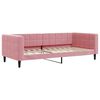 vidaXL Lit de jour avec gigogne sans matelas rose 90x200 cm