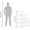 vidaXL Cubes de rangement 9 pcs Transparent PP