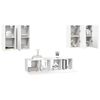 vidaXL Ensemble de meubles TV 6 pcs Blanc Bois d'ing&eacute;nierie