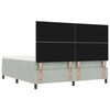 vidaXL Lit &agrave; ressorts avec matelas Gris clair 180 x 200 cm Velours