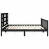 vidaXL Cadre de lit sans matelas noir 200x200 cm bois massif de pin
