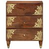 vidaXL Cabinet de chevet avec tiroir Marron miel 50 x 33 x 62 cm