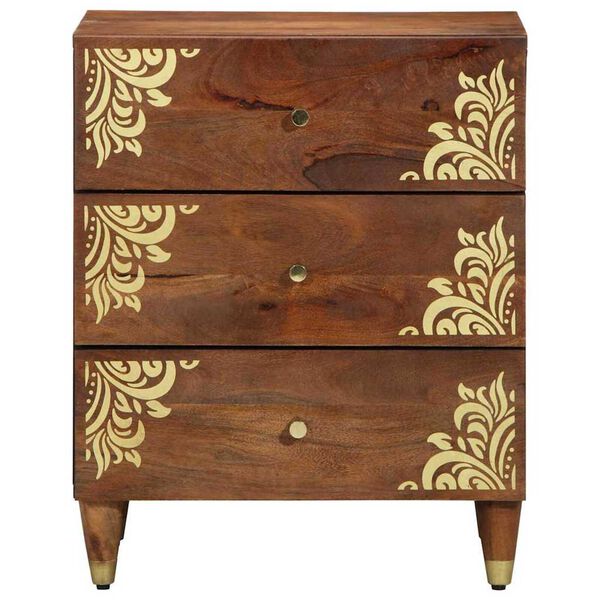 vidaXL Cabinet de chevet avec tiroir Marron miel 50 x 33 x 62 cm