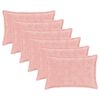 vidaXL Housse de coussin 6 pc HOUTEN Rose 50 x 70 cm