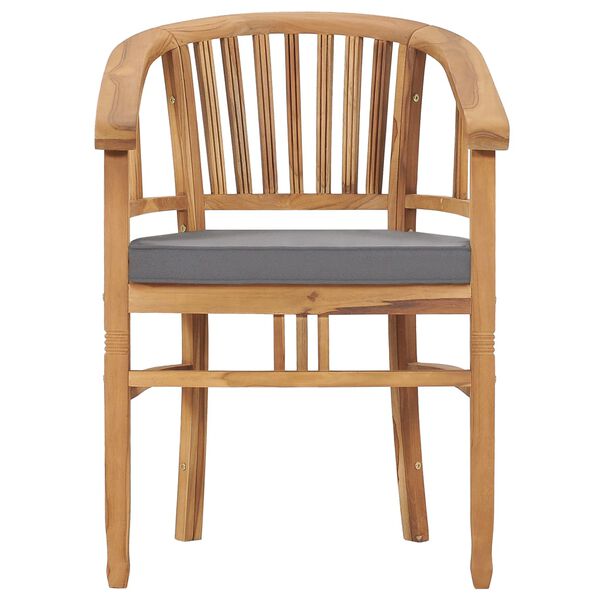 vidaXL Ensemble &agrave; manger de jardin 5pcs avec coussins bois teck solide