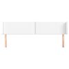 vidaXL T&ecirc;te de lit avec oreilles Blanc 203x16x78/88 cm Similicuir
