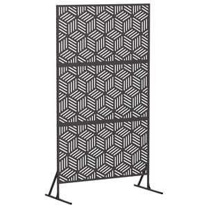 vidaXL &Eacute;cran de confidentialit&eacute; 100 x 50 x 180 cm Acier Noir