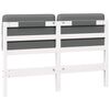 vidaXL T&ecirc;te de lit capitonn&eacute;e Blanc et gris clair 160 cm Pin massif
