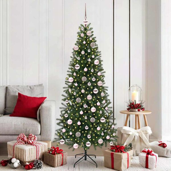 vidaXL Sapin de No&euml;l artificiel avec 300 LED Vert 180 cm PE et PVC