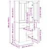 vidaXL Haut Armoire Bois Ancien 69,5 x 34 x 180 cm Bois d'ingénierie