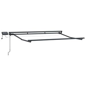 vidaXL Cadre de store manuel avec LEDs Anthracite 2,5 x 2 m Aluminium