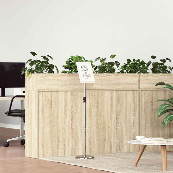 vidaXL Pr&eacute;sentoirs de salon Argent 25 x 25 x 125 cm Aluminium