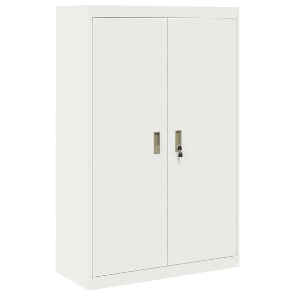 vidaXL Armoire de rangement 2 pcs Blanc 90 x 40 x 140 cm Acier