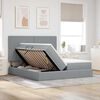 vidaXL Lit de Rangement Gris clair 200 x 200 cm Cuir synth&eacute;tique
