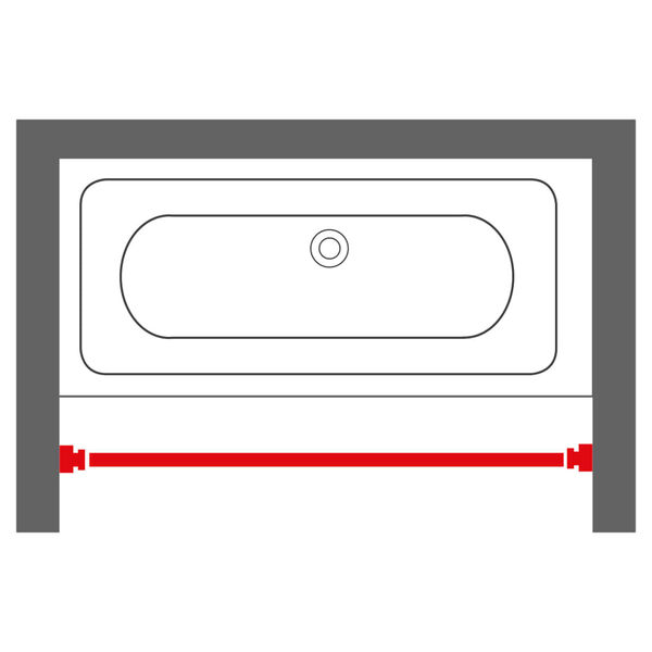 Sealskin Tringle de rideau de douche t&eacute;lescopique 255 cm Chrome