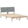 vidaXL Cadre de lit Gris clair 140 x 190 cm Pin massif