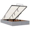vidaXL Lit ottoman avec matelas gris clair 120x200 cm tissu