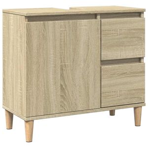 vidaXL Armoire salle de bain ch&ecirc;ne sonoma 65x33x60 cm