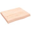 vidaXL Comptoir de salle de bain 60x50x(2-6) cm bois massif non trait&eacute;