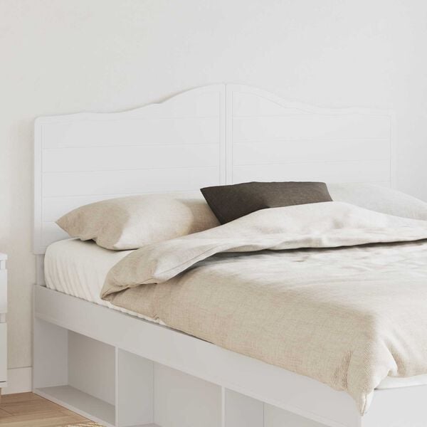 vidaXL T&ecirc;te de lit Blanc 140 cm Bois d'ing&eacute;nierie