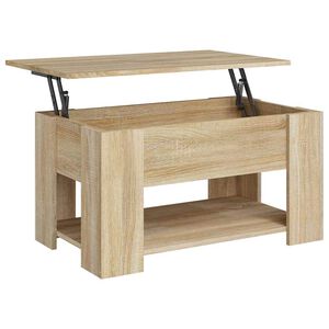 vidaXL Table basse ch&ecirc;ne sonoma 79x49x41 cm bois d'ing&eacute;nierie