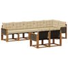 vidaXL Ensemble de canap&eacute;s d'ext&eacute;rieur 8 pcs Naturel et Beige