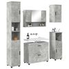 vidaXL Ensemble de mobilier de salle de bain 5 pcs Gris béton