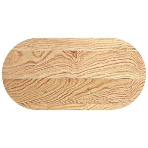 vidaXL Dessus de table 80x40x2 cm bois de ch&ecirc;ne massif ovale