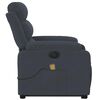 vidaXL Fauteuil inclinable de massage &eacute;lectrique gris fonc&eacute; velours