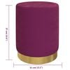 vidaXL Tabouret de rangement rond Violet Velours 31 x 37 cm