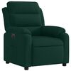vidaXL Fauteuil inclinable électrique vert foncé velours