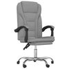 vidaXL Fauteuil inclinable de bureau gris clair tissu