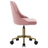 vidaXL Chaise pivotante de salle &agrave; manger Rose Velours