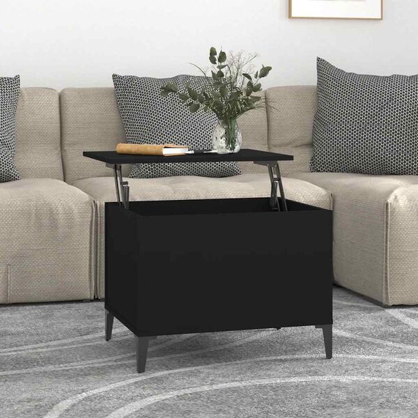 vidaXL Table basse Noir 60x44,5x45 cm Bois d'ing&eacute;nierie