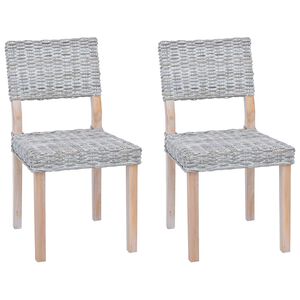 vidaXL Chaise de salle &agrave; manger 2 pcs Blanchiment 46 x 55 x 84 cm