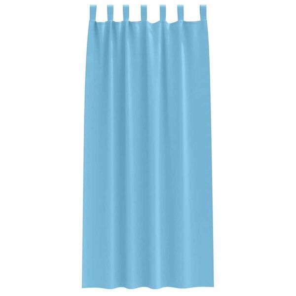 vidaXL Rideaux occultants avec anneaux 2 pcs Bleu clair 225 x 140 cm