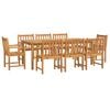 vidaXL Ensemble &agrave; manger de jardin 9 pcs bois d'acacia solide