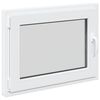 vidaXL Fen&ecirc;tre de sous-sol RISOR 80 x 70 cm PVC et verre Blanc
