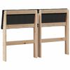 vidaXL T&ecirc;te de lit capitonn&eacute;e Noir 120 cm Pin massif
