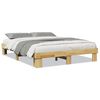 vidaXL Cadre de lit sans matelas 135x190 cm Bois massif Ch&ecirc;ne