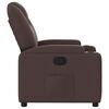 vidaXL Fauteuil inclinable Marron fonc&eacute; Tissu