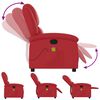 vidaXL Fauteuil de massage inclinable rouge similicuir