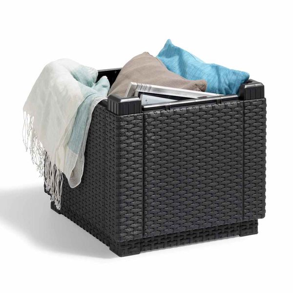 Keter Pouf de rangement Cube Graphite 213816