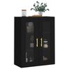 vidaXL Armoire murale noir 69,5x34x90 cm