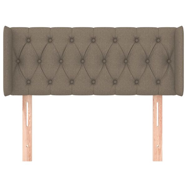 vidaXL T&ecirc;te de lit avec oreilles Taupe 103x16x78/88 cm Tissu