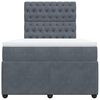 vidaXL Sommier &agrave; lattes de lit et matelas Gris fonc&eacute; 120x200cm Velours